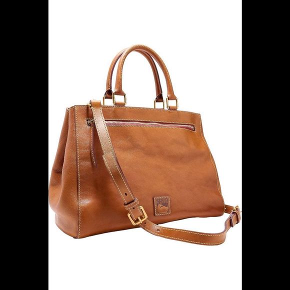 Dooney & Bourke Florentine Zip Satchel Natural